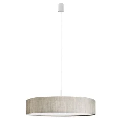 Lampa Wisząca TURDA Biały Szary Abażur 3xE27 65cm