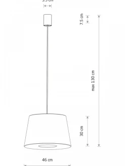 Lampa wisząca TUTOIA beżowa 1xE27