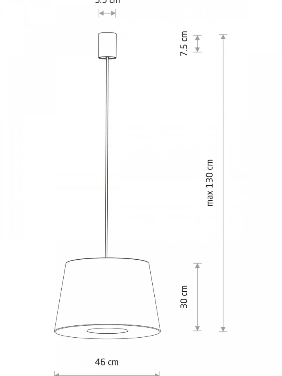 Lampa wisząca TUTOIA beżowa 1xE27
