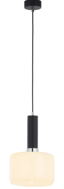 Lampa Wisząca VANES Srebrny Bursztynowy Szklany Klosz 1xE27 20 cm