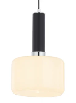 Lampa Wisząca VANES Srebrny Bursztynowy Szklany Klosz 1xE27 20 cm