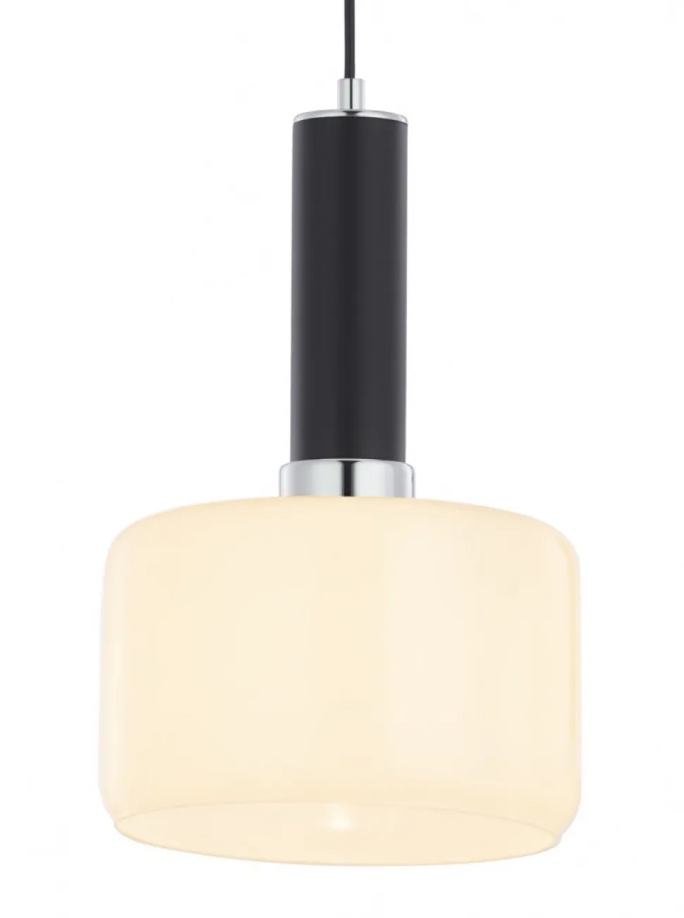 Lampa Wisząca VANES Srebrny Bursztynowy Szklany Klosz 1xE27 20 cm