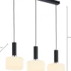 Lampa Wisząca VANES Srebrny Bursztynowy Szklane Klosze 3xE27