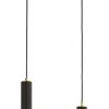 Lampa Wisząca VANES Złoty Transparentny Szklane Klosze 2xE27