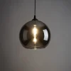 Lampa Wisząca VENEZIA Grafitowy Szklany Klosz 1xE27 30cm