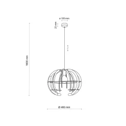 Lampa wisząca VENUS WOOD M 1xE27