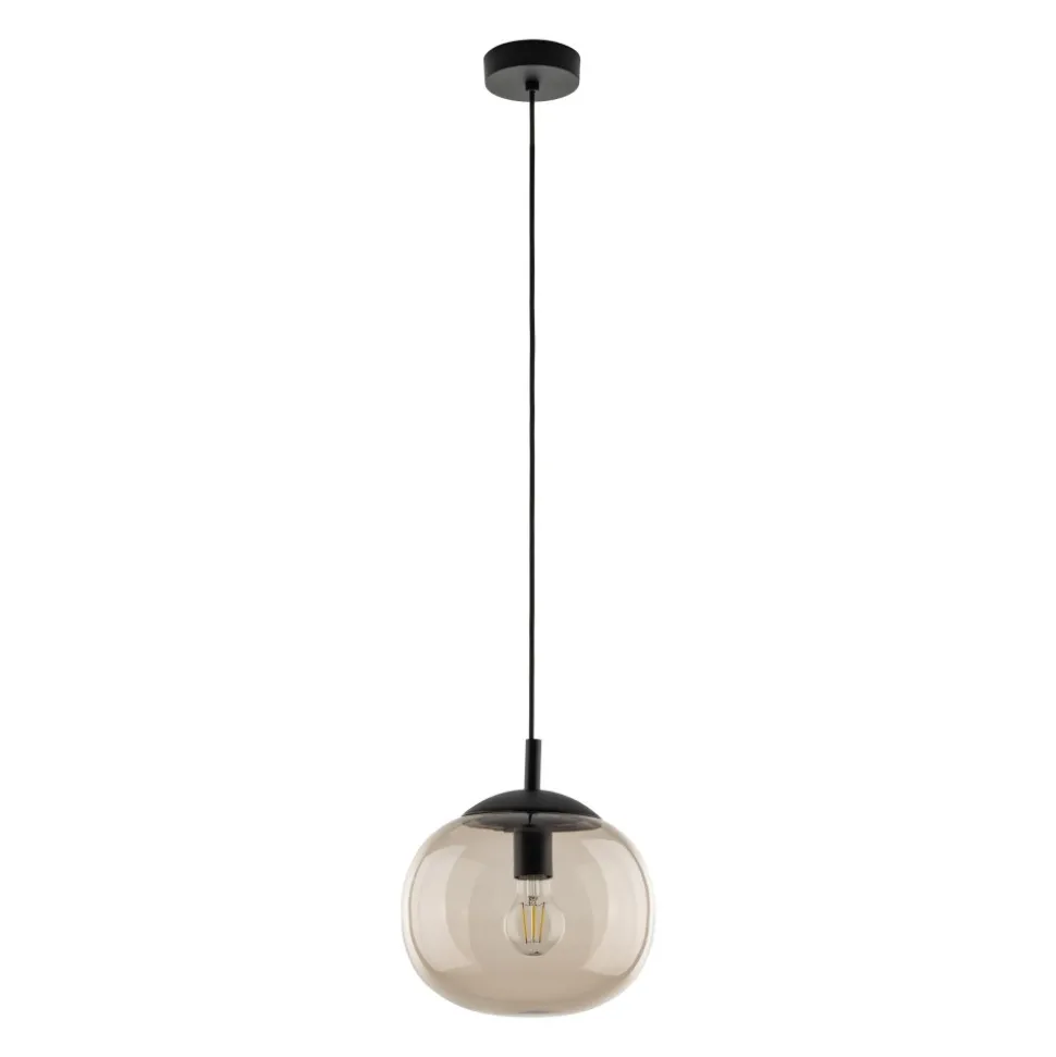 Lampa Wisząca VIBE Czarny Topaz Szklany Klosz 1xE27 30cm