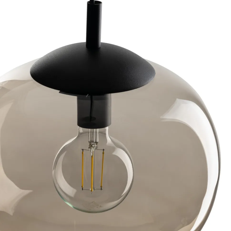 Lampa Wisząca VIBE Czarny Topaz Szklany Klosz 1xE27 30cm