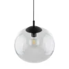 Lampa Wisząca VIBE Czarny Transparentny Szklany Klosz 1xE27 30cm