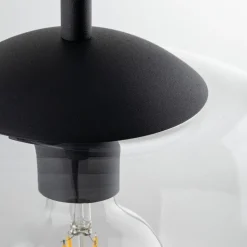 Lampa Wisząca VIBE Czarny Transparentny Szklany Klosz 1xE27 30cm