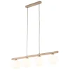 Lampa wisząca VIRLO beżowa klosz biały 4xE14