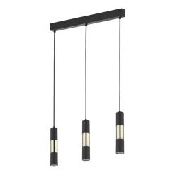 Lampa Wisząca VIVIENE Czarny Złoty 3xGU10