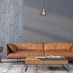 Lampa Wisząca WILL Czarny Złoty Metalowy Klosz 1xE27 24cm