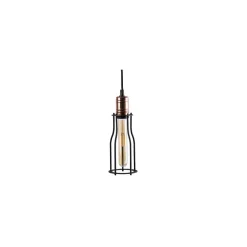Lampa Wisząca WORKSHOP Czarny Metalowy Klosz 1xE27 9,5cm