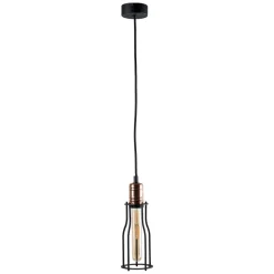 Lampa Wisząca WORKSHOP Czarny Metalowy Klosz 1xE27 9,5cm