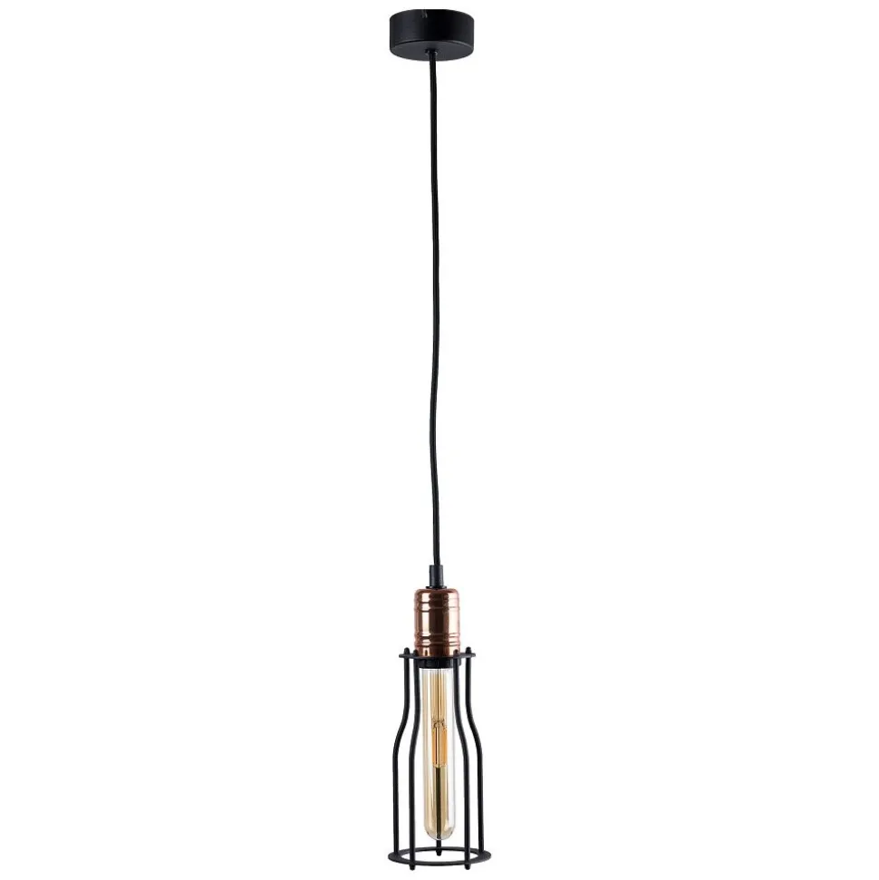 Lampa Wisząca WORKSHOP Czarny Metalowy Klosz 1xE27 9,5cm
