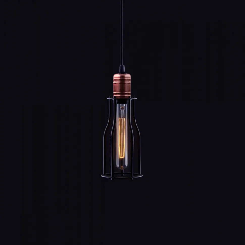 Lampa Wisząca WORKSHOP Czarny Metalowy Klosz 1xE27 9,5cm