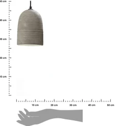 Lampa wisząca wykonana z cementu, szara