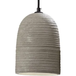 Lampa wisząca wykonana z cementu, szara