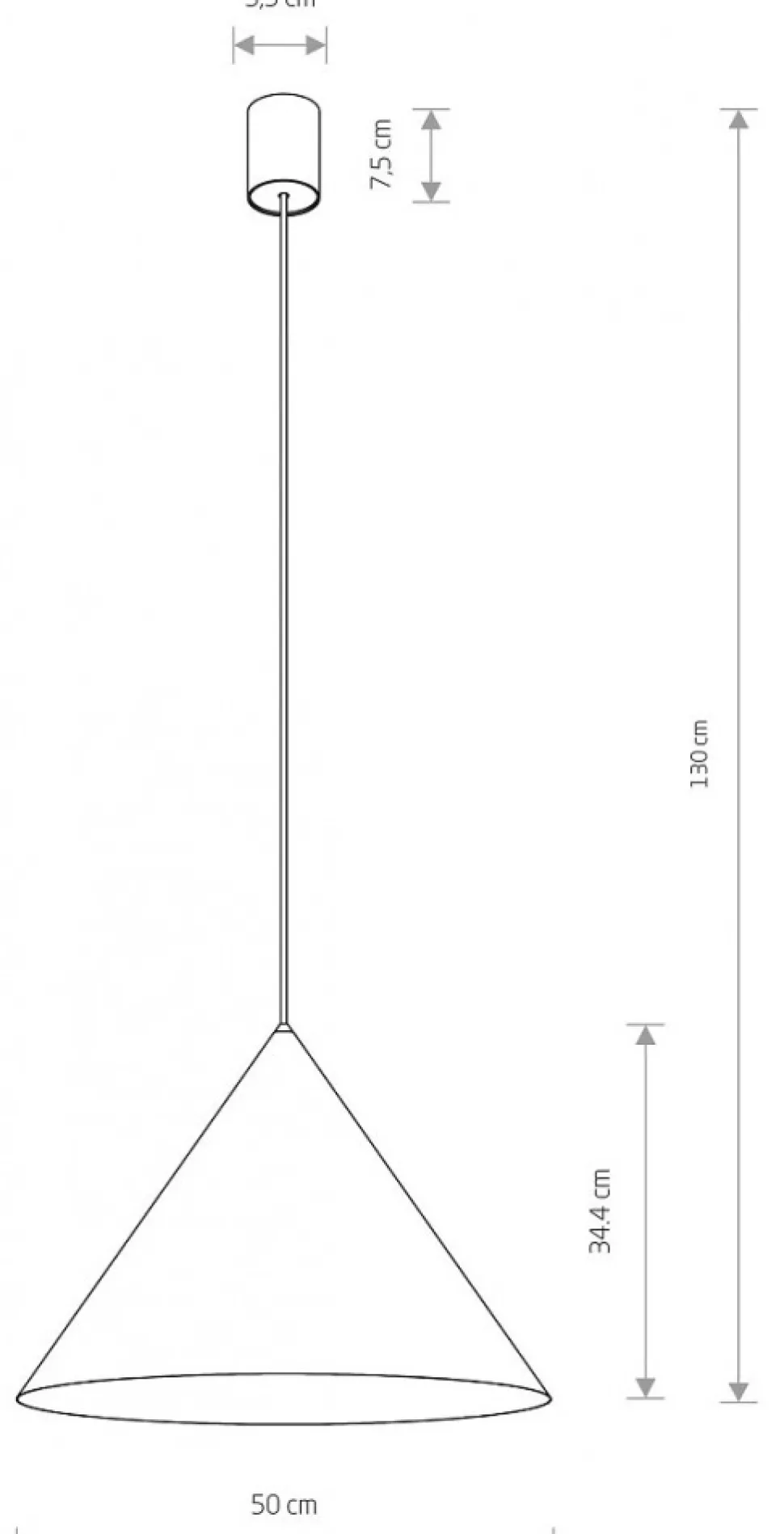 Lampa Wisząca ZENITH L Biały 1xGU10 ES111 50cm