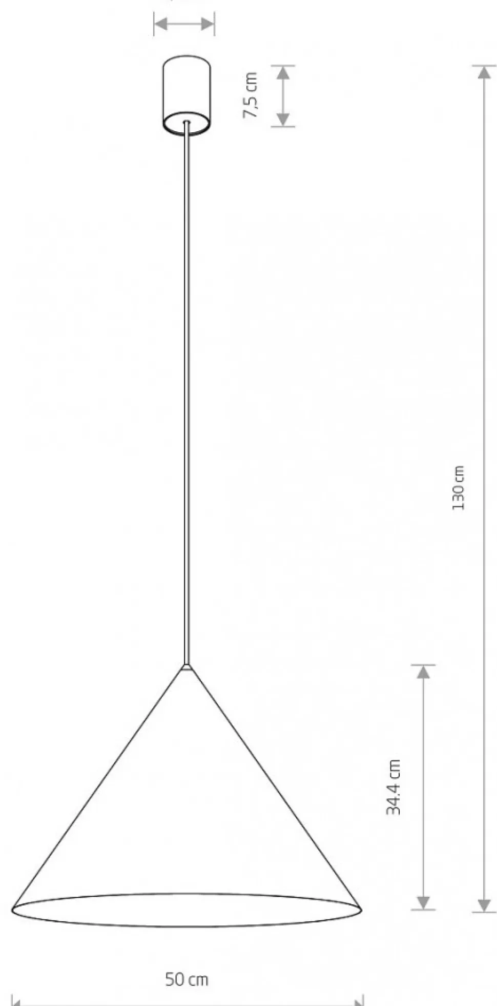 Lampa Wisząca ZENITH L Czarny 1xGU10 ES111 50cm