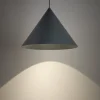 Lampa wisząca ZENITH L szary błękit 1xGU10