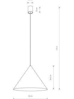 Lampa wisząca ZENITH L szary błękit 1xGU10