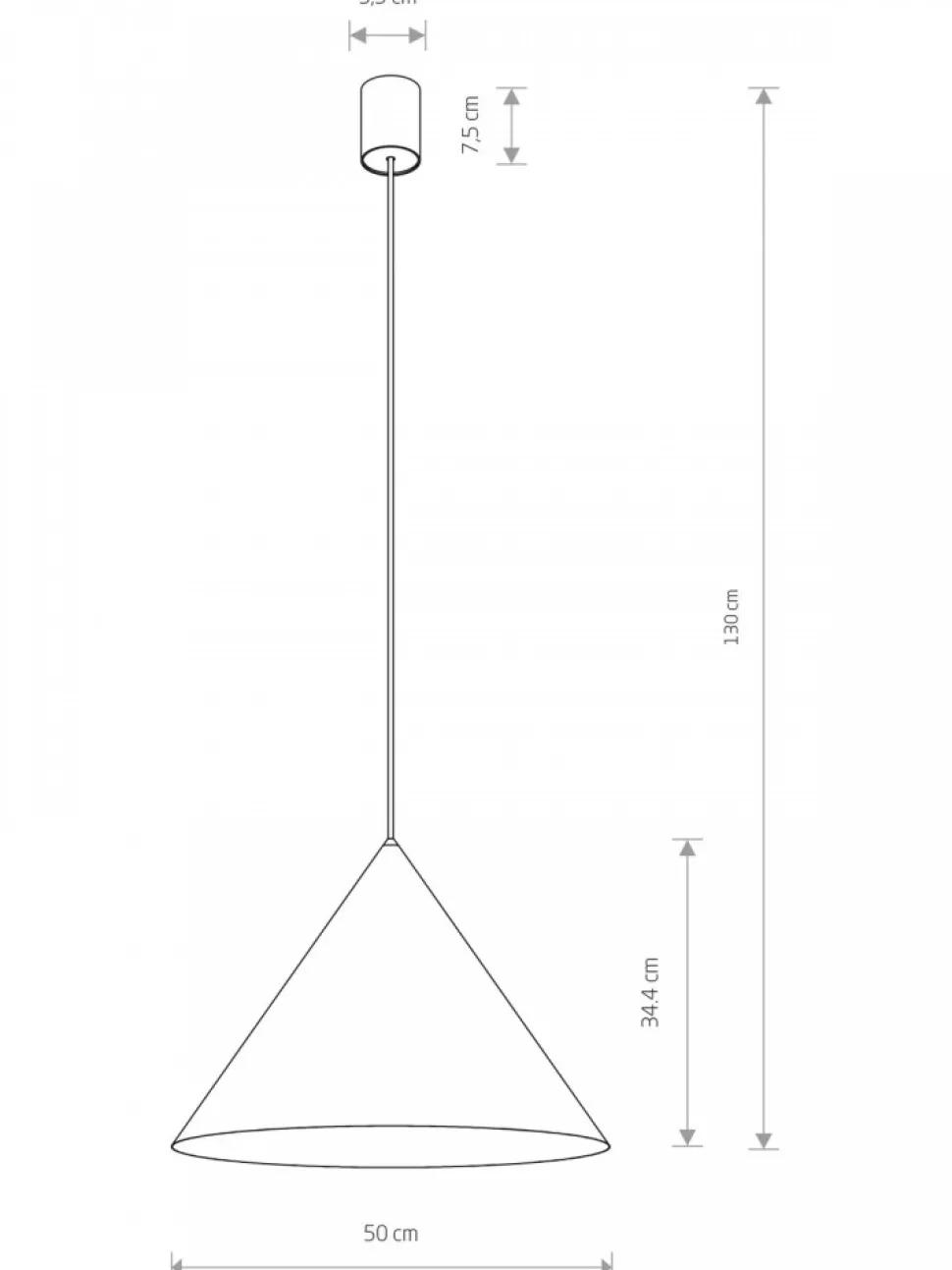 Lampa wisząca ZENITH L szary błękit 1xGU10