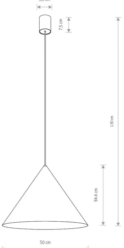 Lampa Wisząca ZENITH L Zielony 1xGU10 ES111 50cm