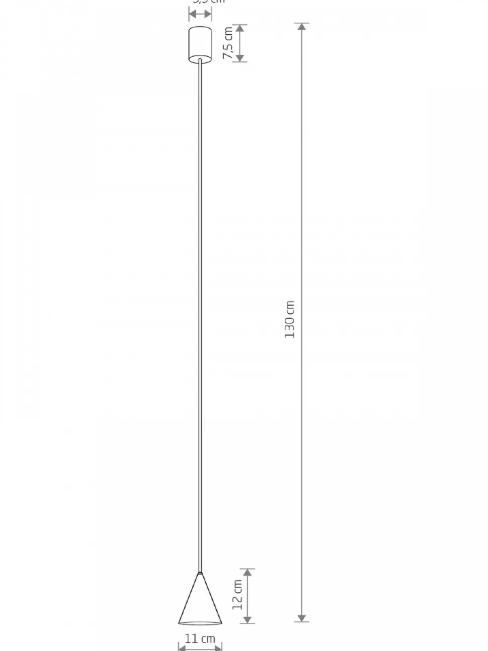 Lampa wisząca ZENITH XS szara 1xGU10