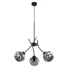 Lampa Wisząca ZULIA Czarny Szklane Klosze 3xE27