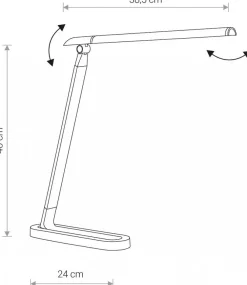 Lampa Biurkowa CHIC Czarny Biały 7,5W 4000K 40cm * Nowodvorski Best