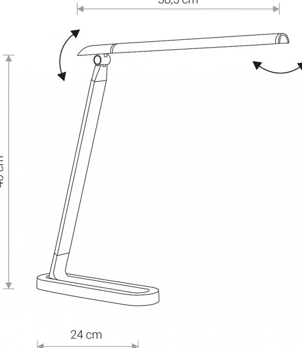 Lampa Biurkowa CHIC Czarny Biały 7,5W 4000K 40cm * Nowodvorski Best