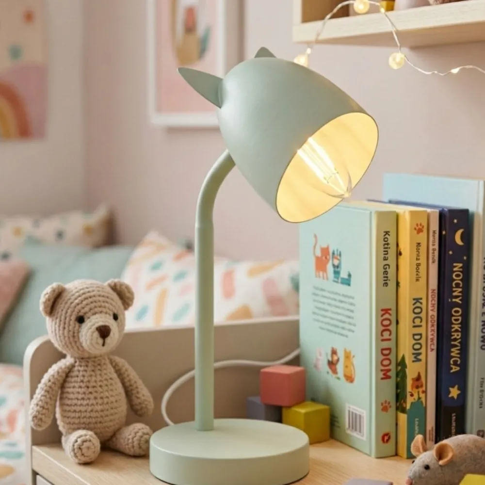 Lampa biurkowa dla dzieci 31 cm zielona * Atmosphera Outlet