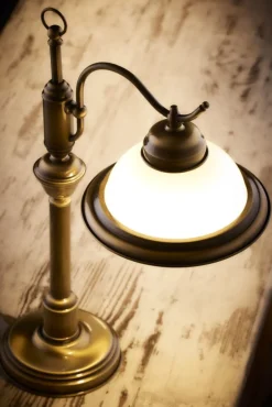 Lampa biurkowa OPAL mosiądz patynowany 1xE27 * Jupiter Clearance