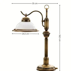 Lampa biurkowa OPAL mosiądz patynowany 1xE27 * Jupiter Clearance