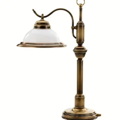 Lampa biurkowa OPAL mosiądz patynowany 1xE27 * Jupiter Clearance