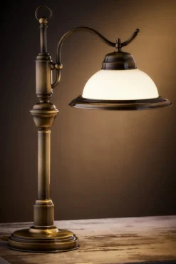 Lampa biurkowa OPAL mosiądz patynowany 1xE27 * Jupiter Clearance