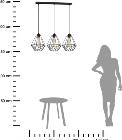 Lampa druciak kinkiet czarny x3 LOFT * Luminex Outlet