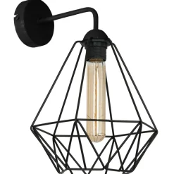 Lampa druciak kinkiet czarny 38 cm LOFT * Luminex Clearance