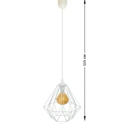 Lampa geometryczna Diamond biała 25 cm GLAM * HowHomely
