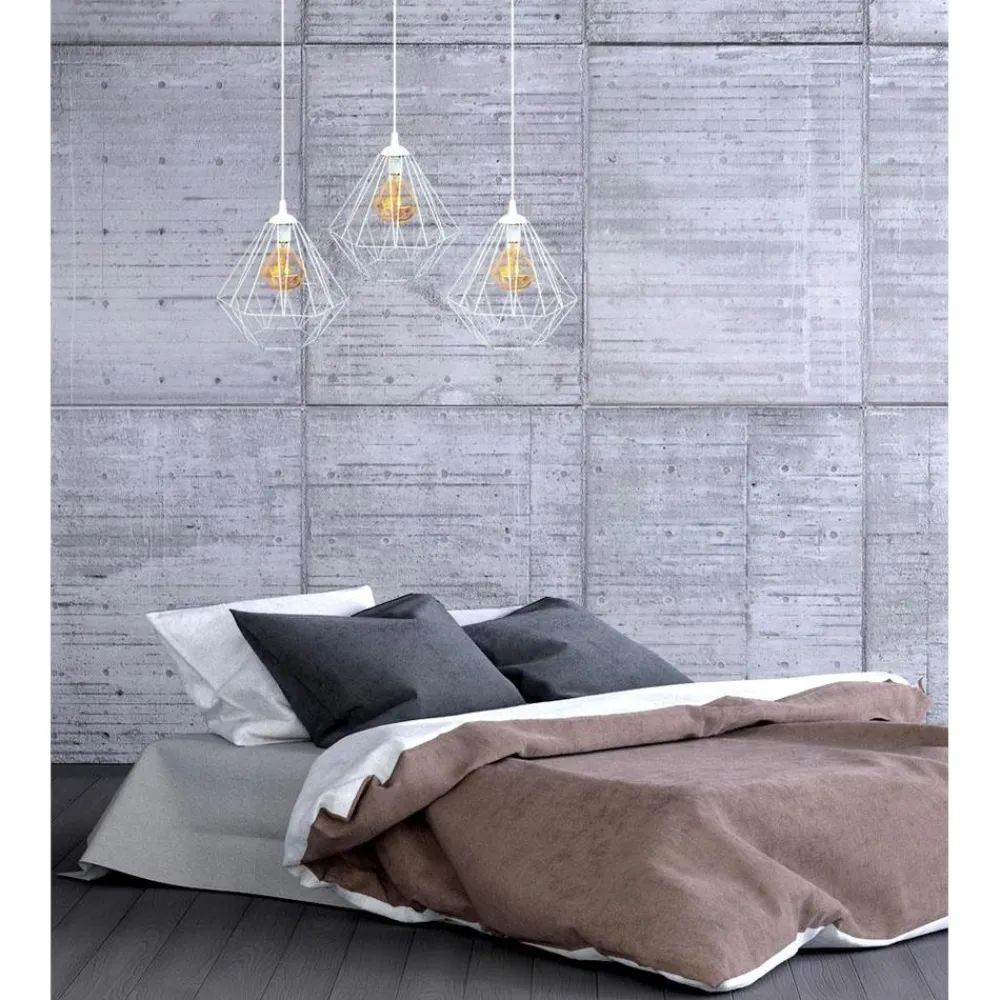 Lampa geometryczna Diamond biała 25 cm GLAM * HowHomely