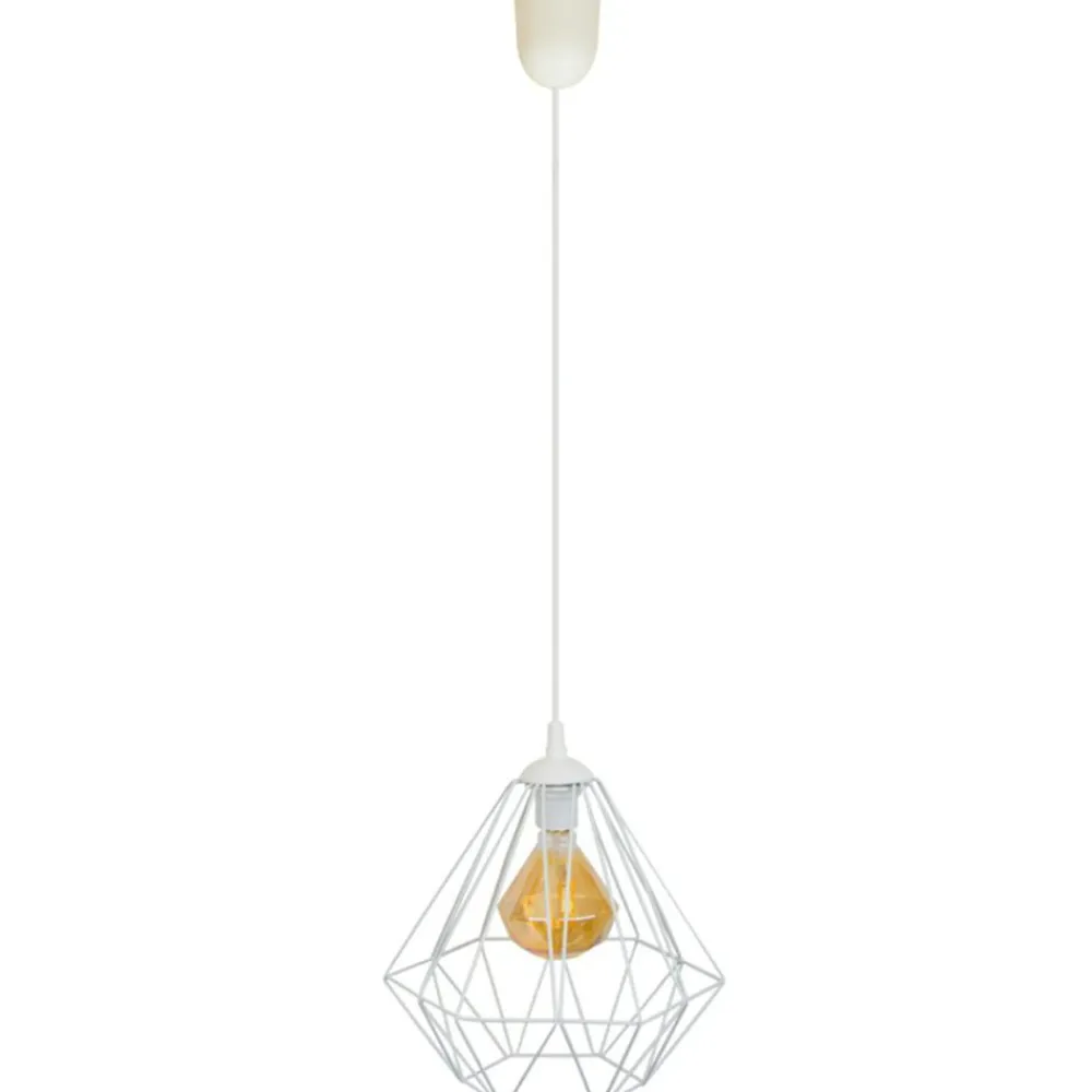 Lampa geometryczna Diamond biała 25 cm GLAM * HowHomely