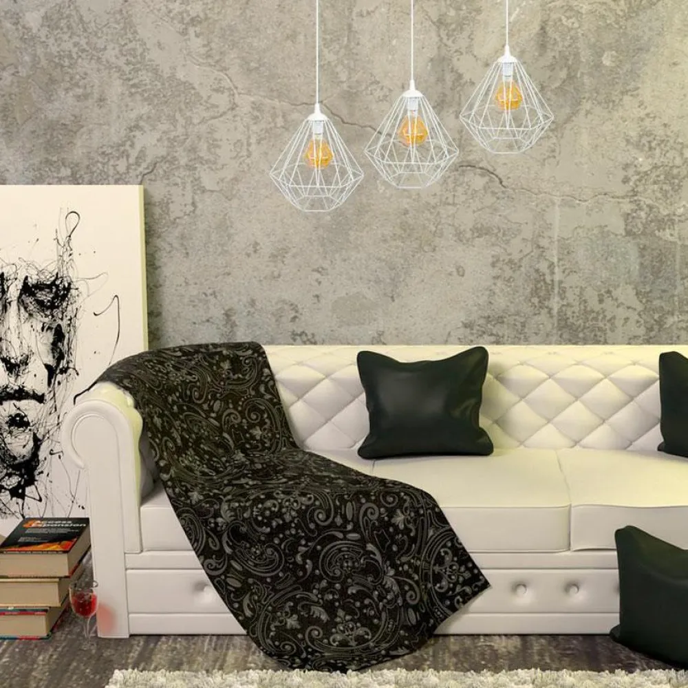 Lampa geometryczna Diamond biała 25 cm GLAM * HowHomely