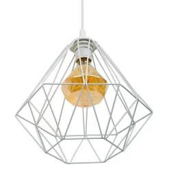 Lampa geometryczna Diamond biała 25 cm GLAM * HowHomely