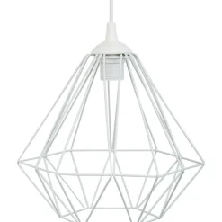 Lampa geometryczna Diamond biała 25 cm GLAM * HowHomely