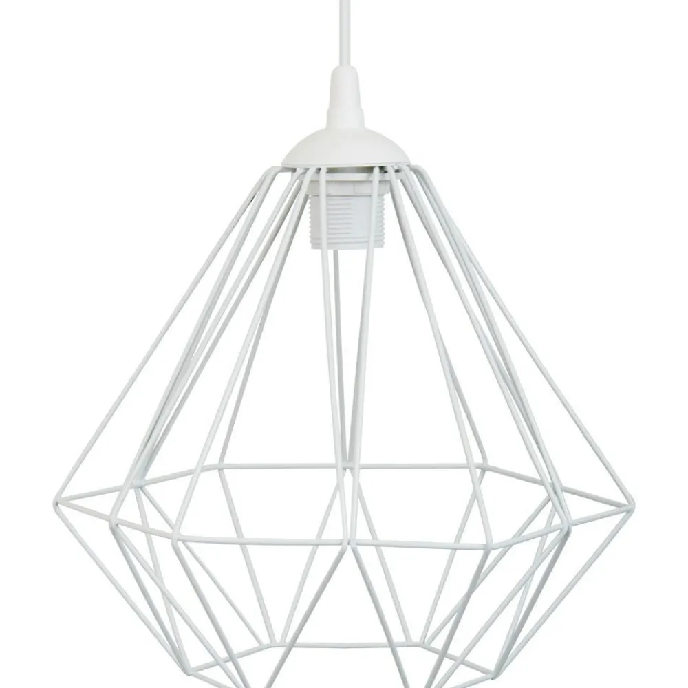 Lampa geometryczna Diamond biała 25 cm GLAM * HowHomely