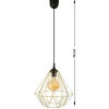 Lampa geometryczna Diamond złota 25 cm * HowHomely Discount