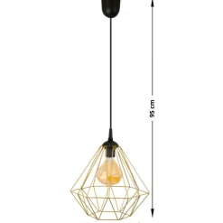 Lampa geometryczna Diamond złota 25 cm * HowHomely Discount
