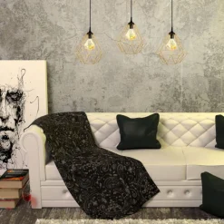 Lampa geometryczna Diamond złota 25 cm * HowHomely Discount